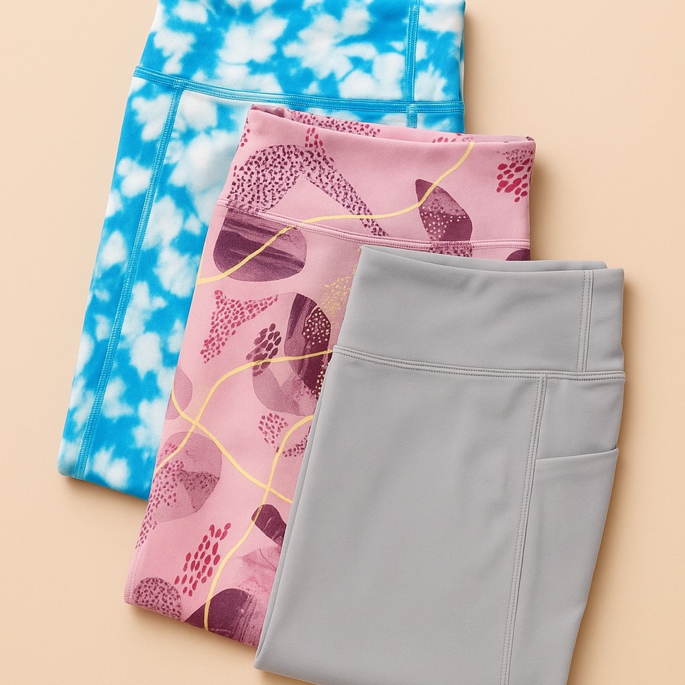 Athleta Girl 3 Leggings Lot XXL 16 Capri Full Length